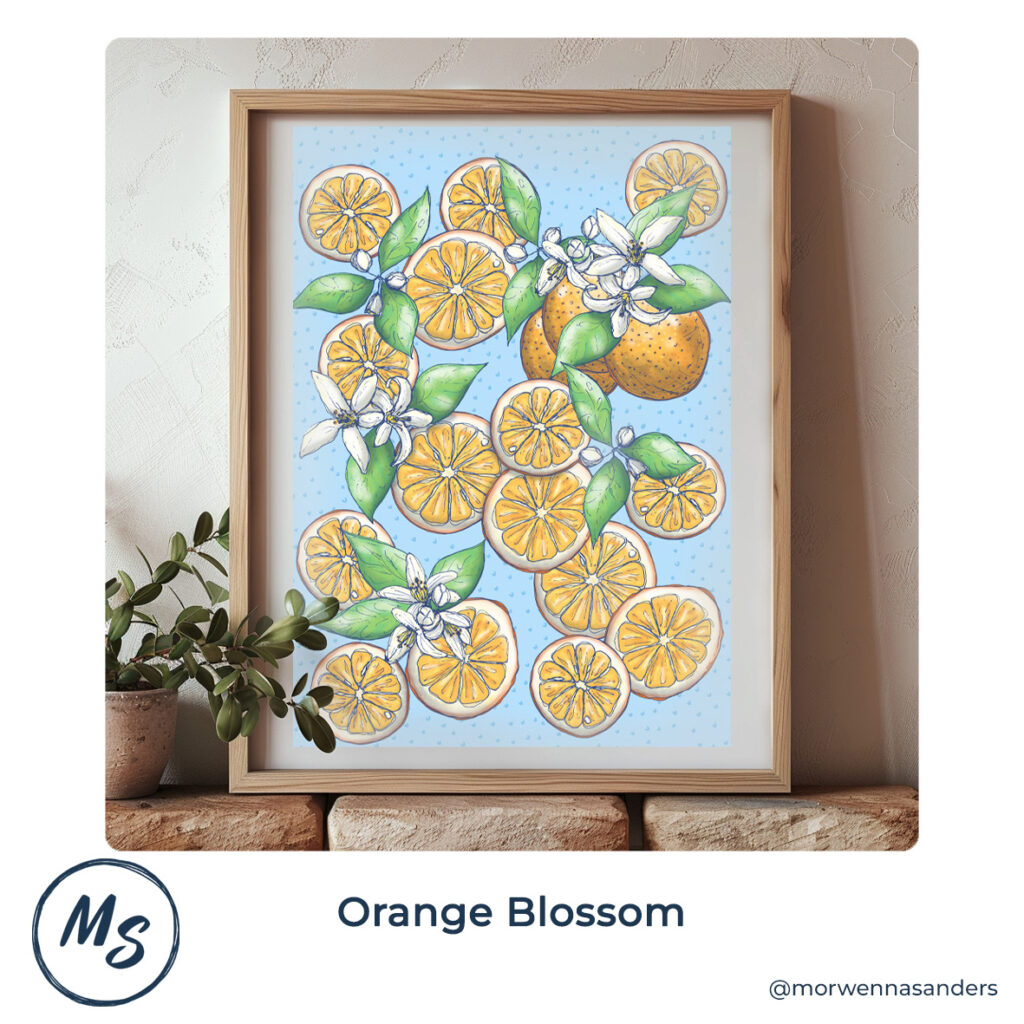 Framed Art Print of "Orange Blossom"