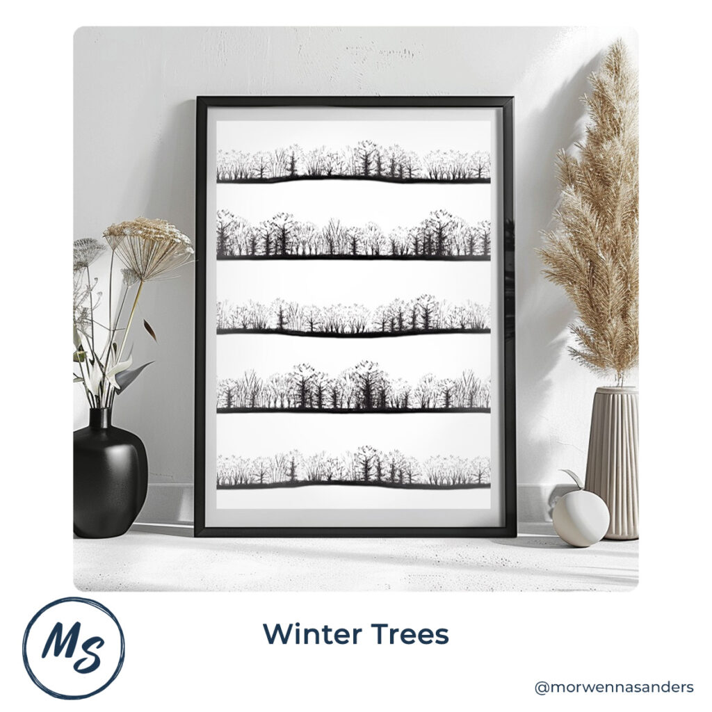 Framed Art Print of "Winter Trees"